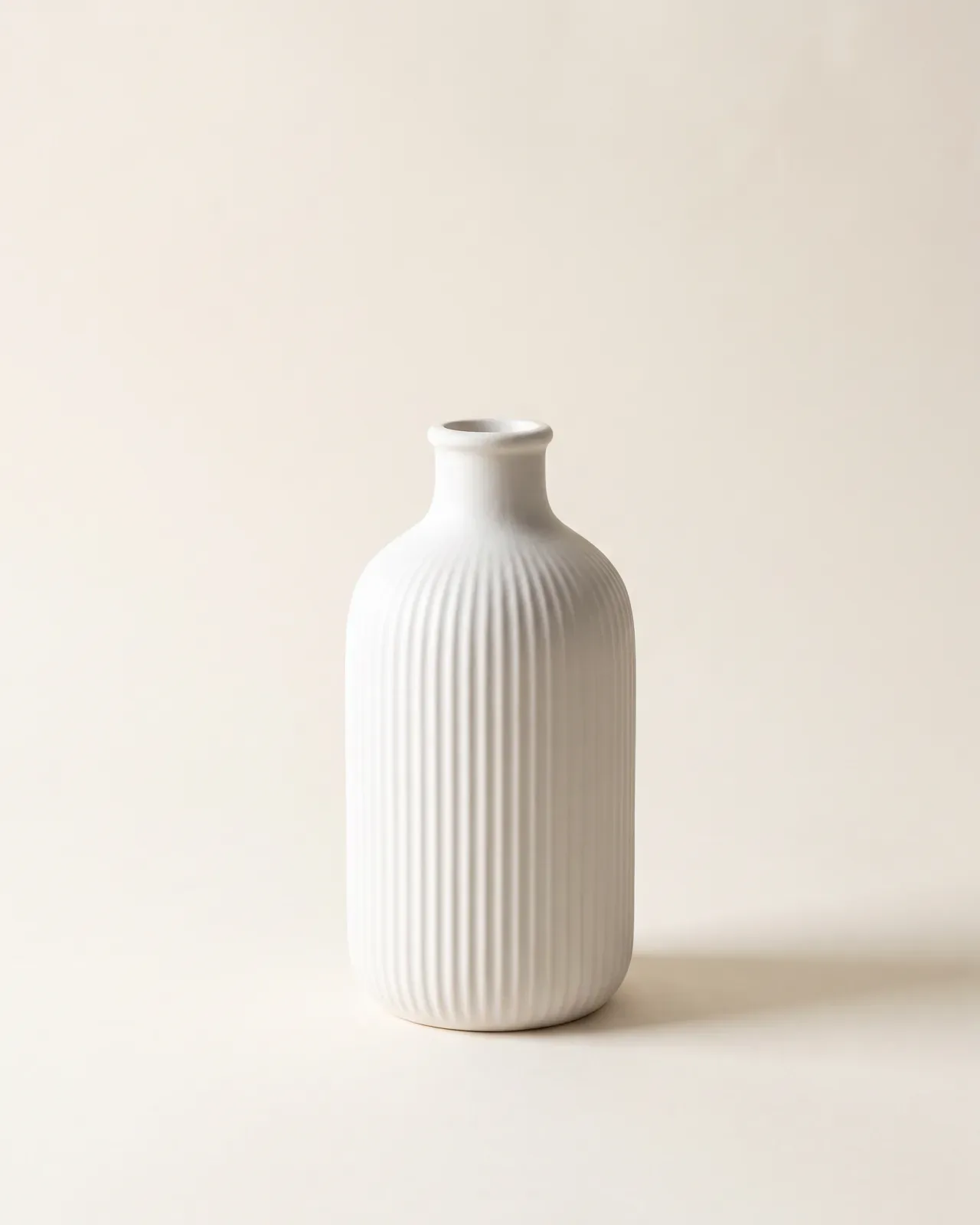 Ribbed Ceramic Bottle